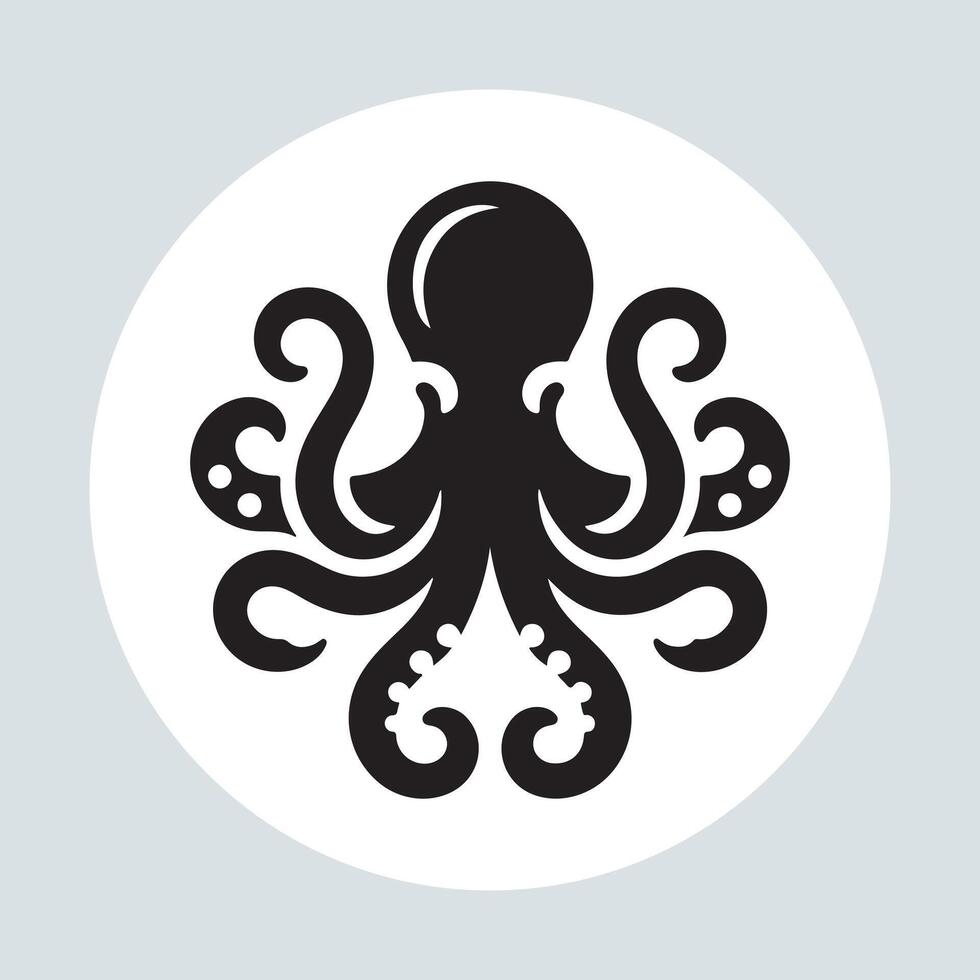 silhouette of a Octopus vector