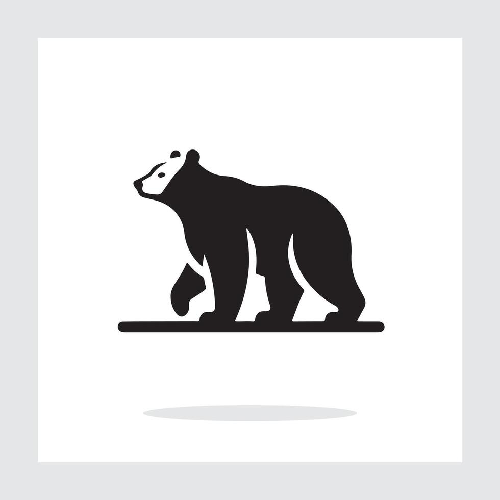 bear on a white background vector