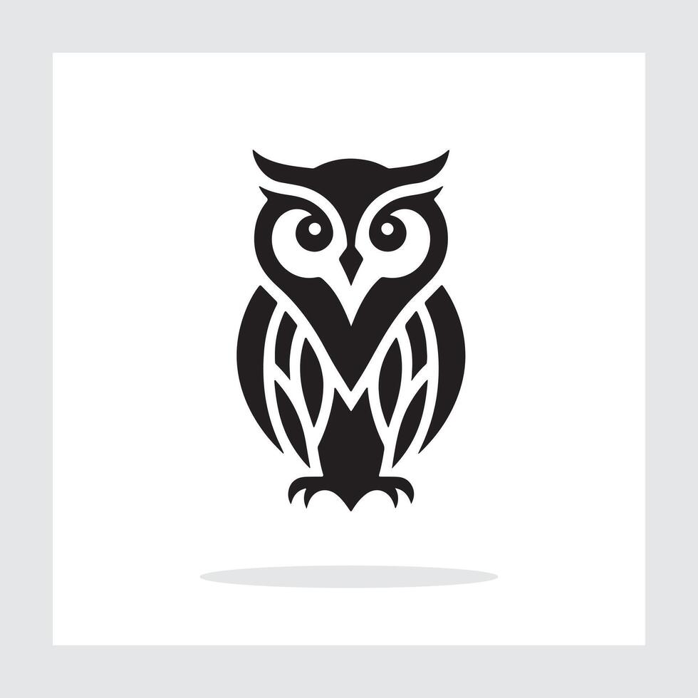 owl on a template vector