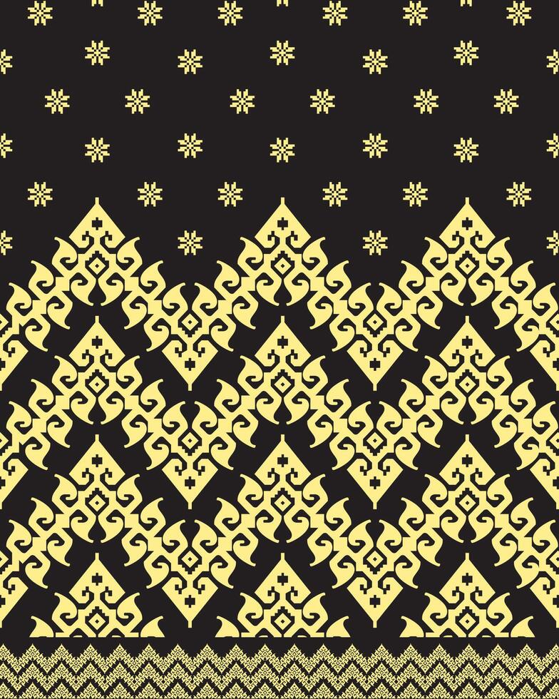illustration for the Indonesian Riau Malay batik motif. Suitable for batik motifs, songket cloth, decorations, backgrounds, frames. Pro vector