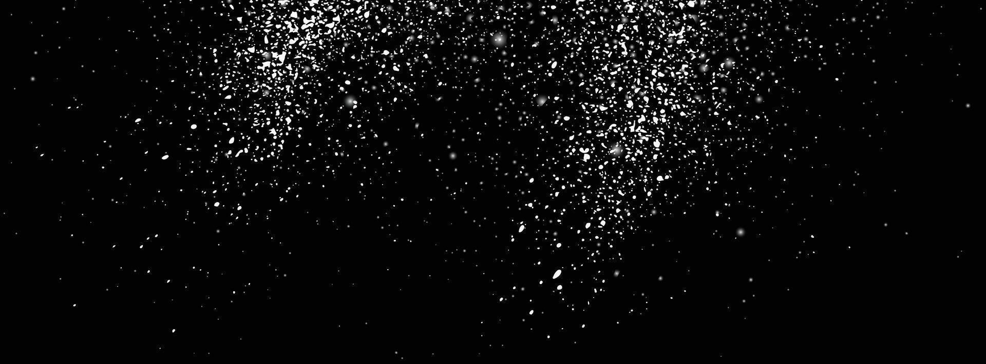 Random white snowfall background vector