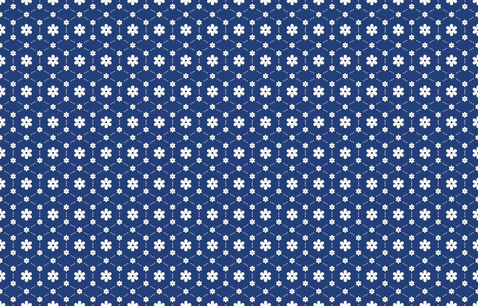 illustration of fabric pattern or tiny flowers pattern on blue background vector