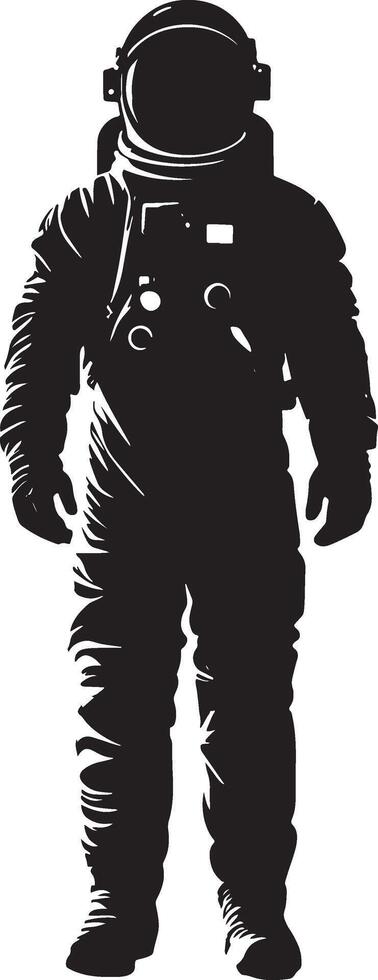 an astronaut in a suit is shown in silhouette vector