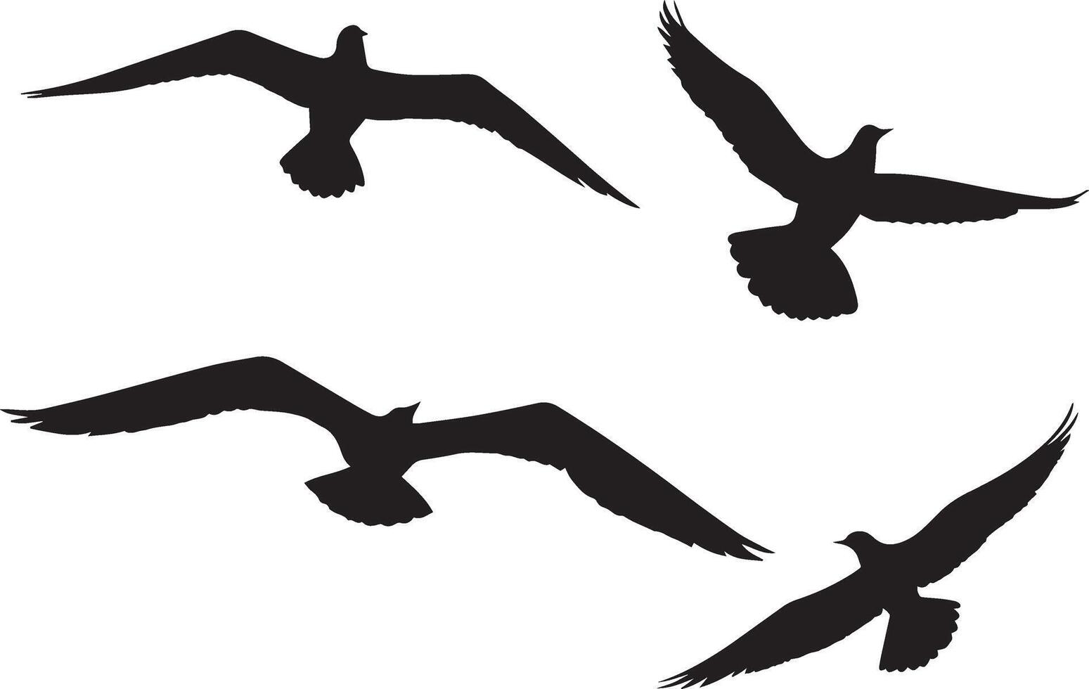 a flock of birds flying in the sky vector
