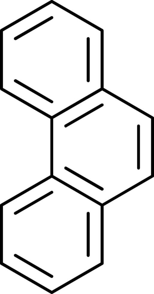 Phenanthrene Line Icon vector