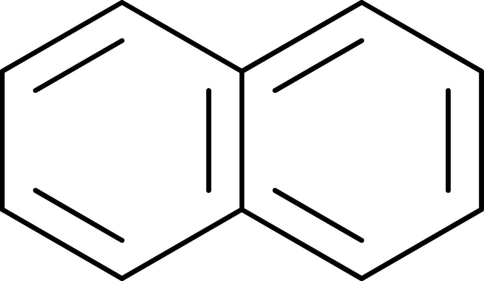 Naphthalene Line Icon vector