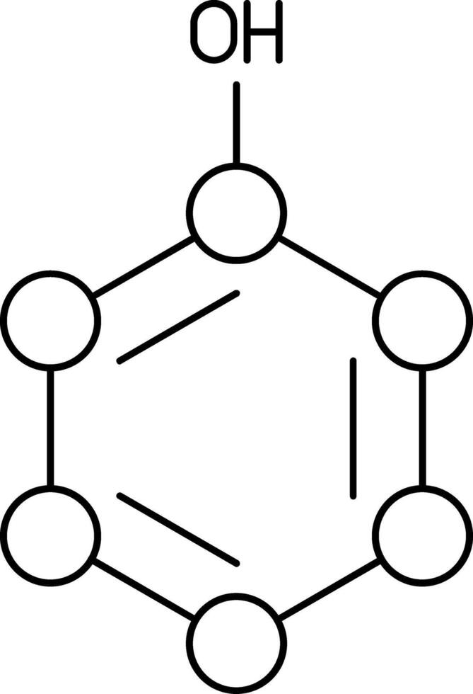 Phenol Line Icon vector