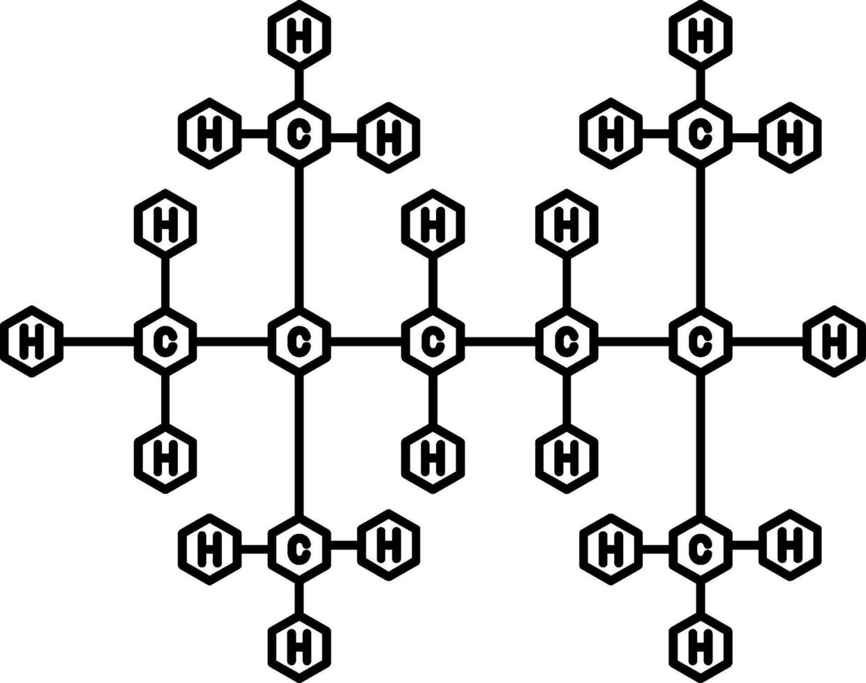 Nonane Line Icon vector