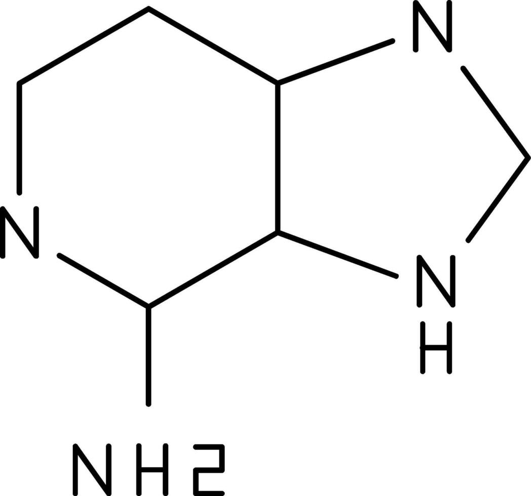 Adenine Line Icon vector