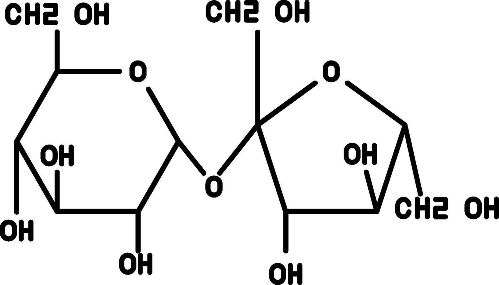 Sucrose Line Icon vector