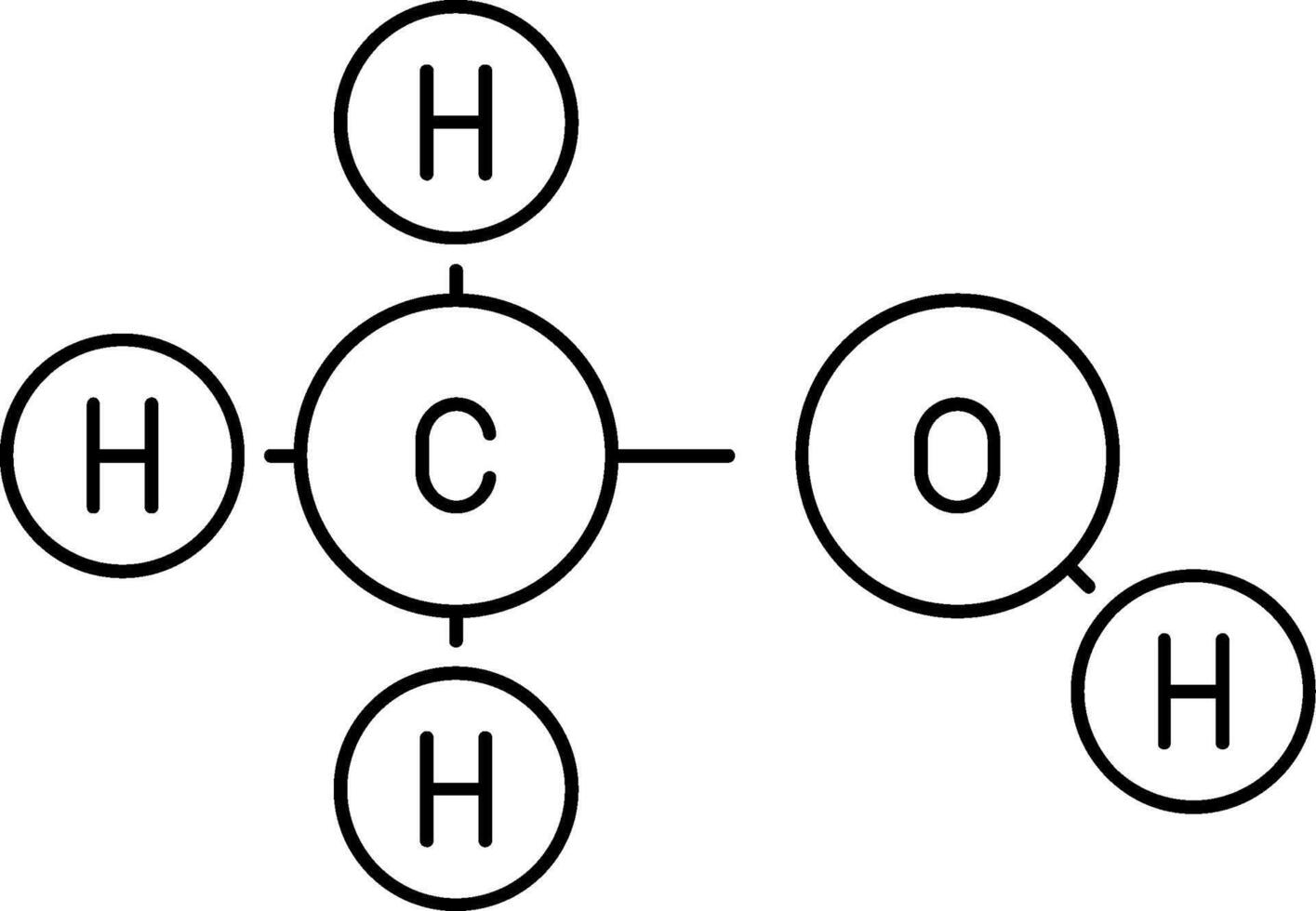 Methanol Line Icon vector