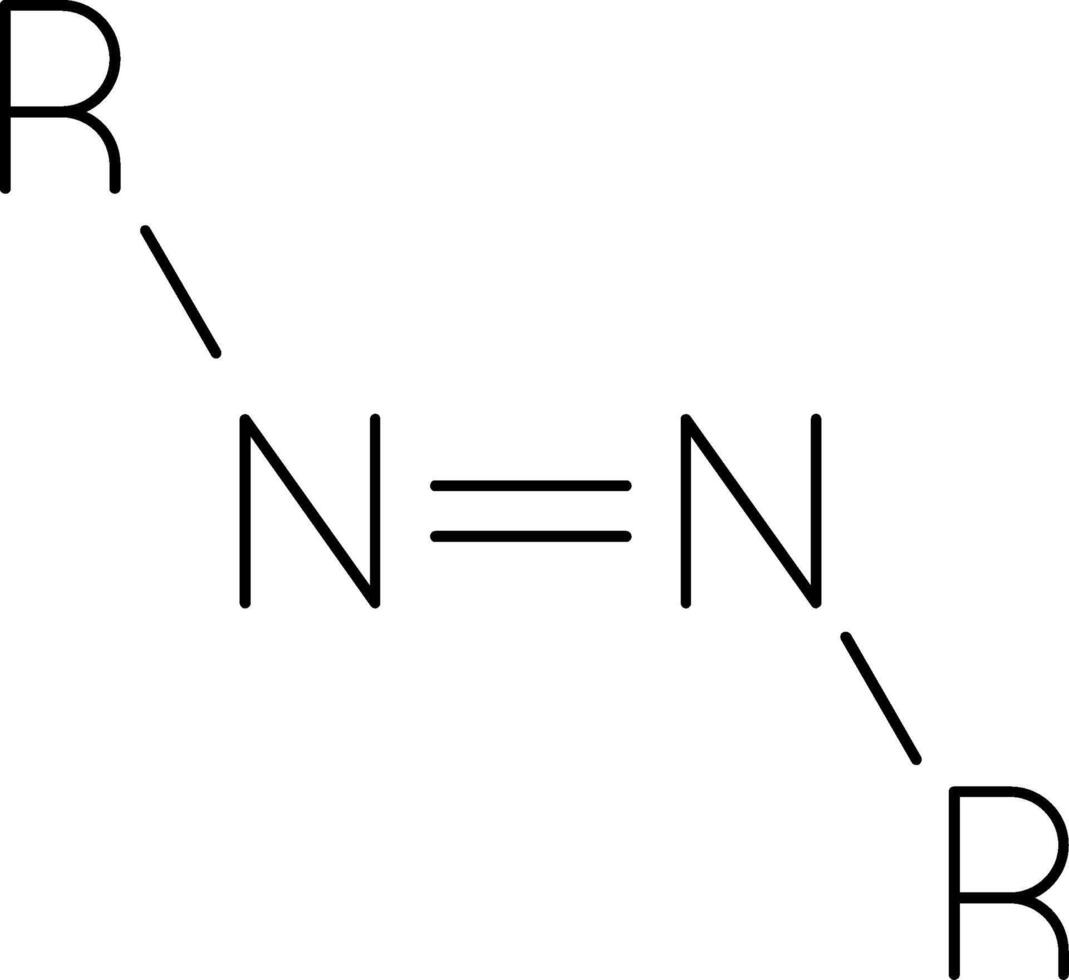 Azo Compound Line Icon vector