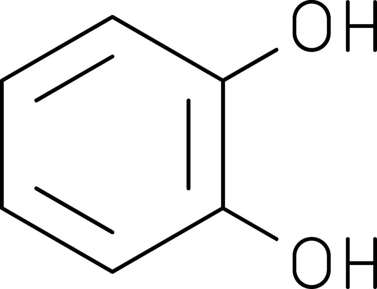 Catechol Line Icon vector