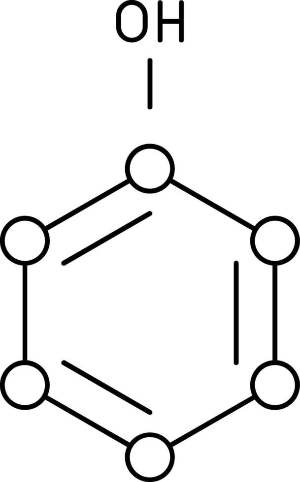 Phenol Line Icon vector