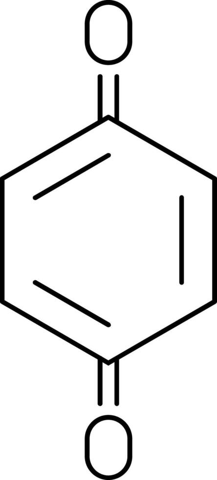 Quinone Line Icon vector