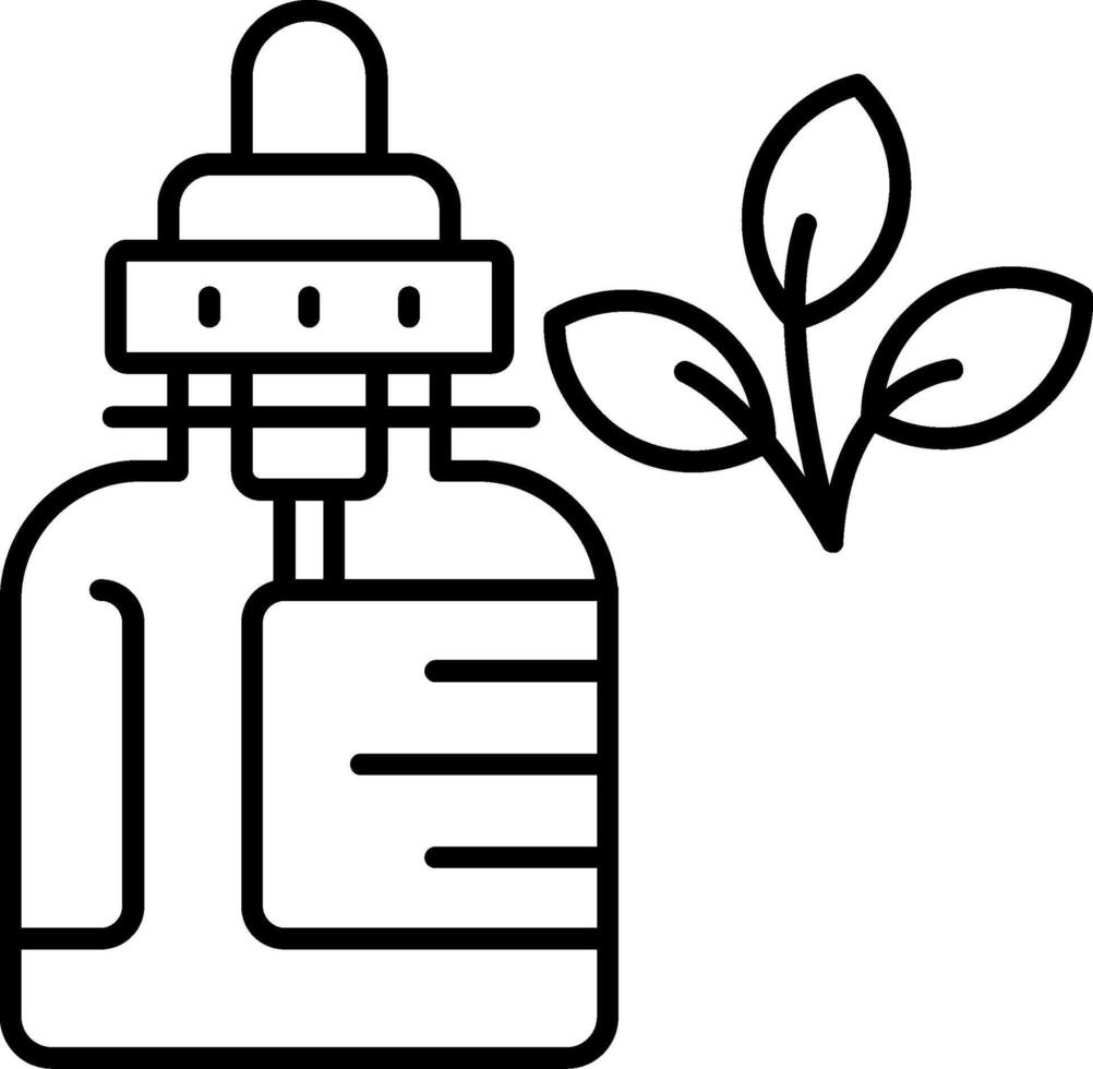 Tea Tree Oil Line Icon vector
