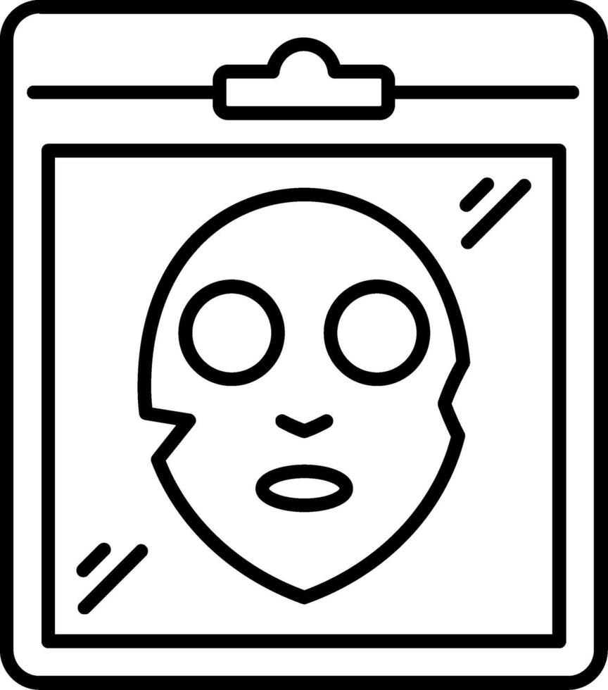 Sheet Mask Pack Line Icon vector