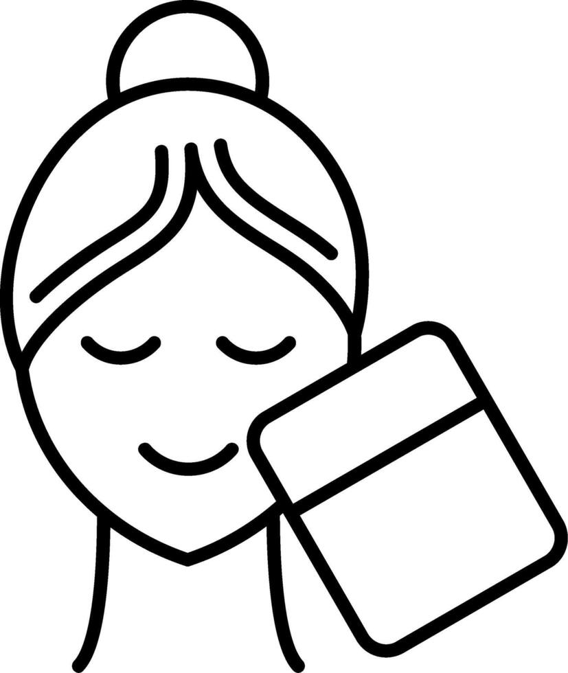 Face Towel Line Icon vector