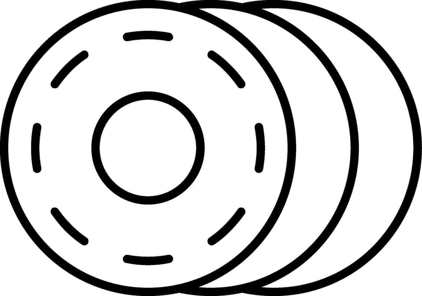 Reusable Cotton Rounds Line Icon vector