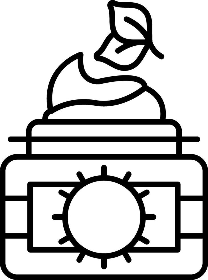 Day Cream Line Icon vector