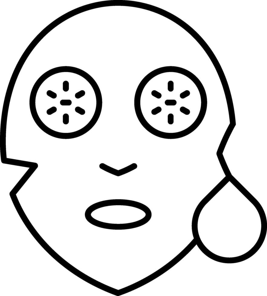 Gel Mask Line Icon vector