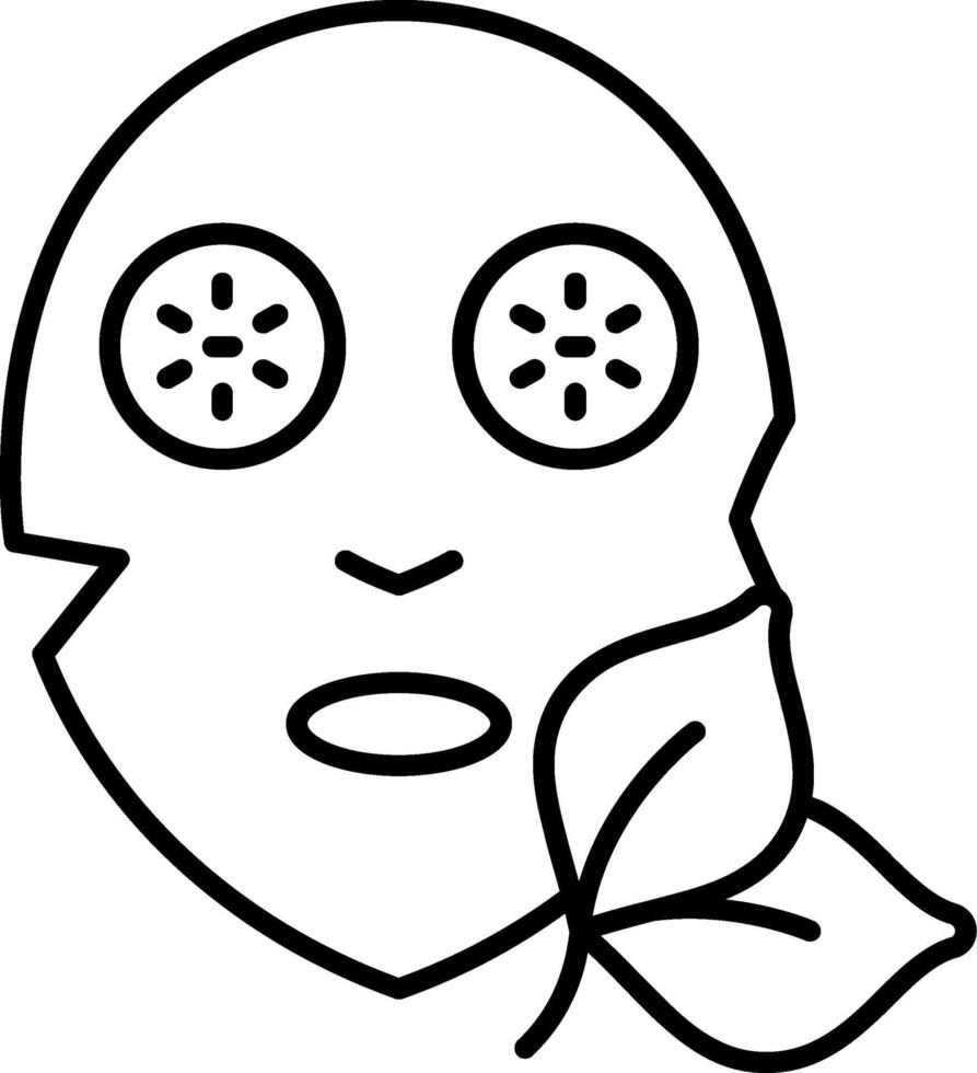 Sheet Mask Line Icon vector