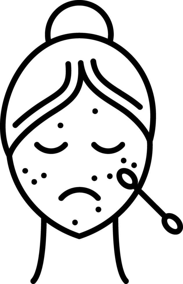 Spot Treatment Line Icon vector