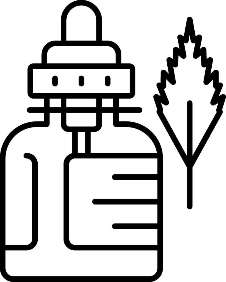 Neem Oil Line Icon vector