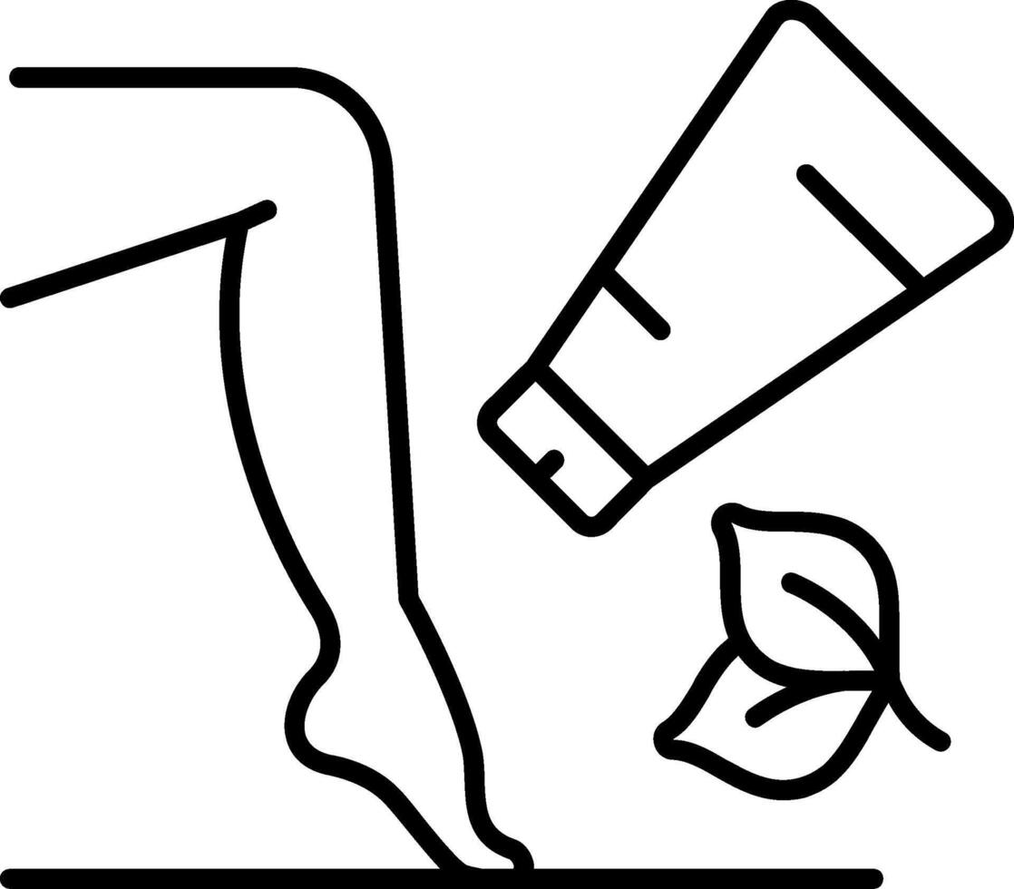 Foot Cream Line Icon vector