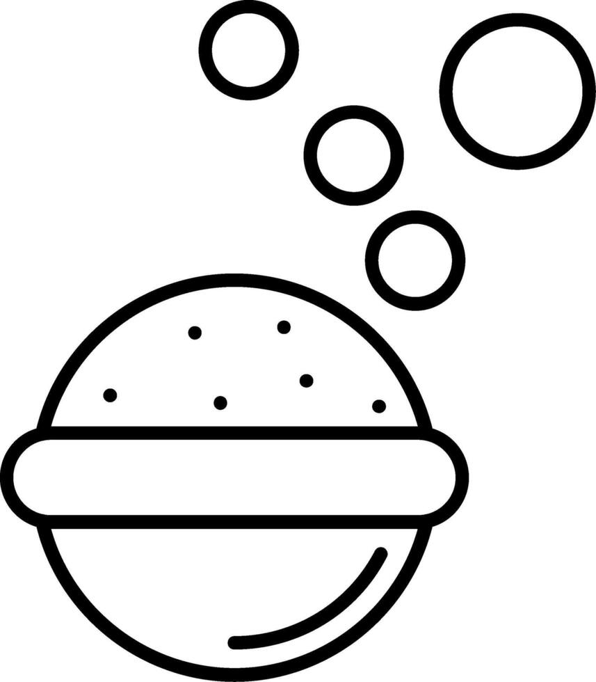 Bath Bomb Line Icon vector