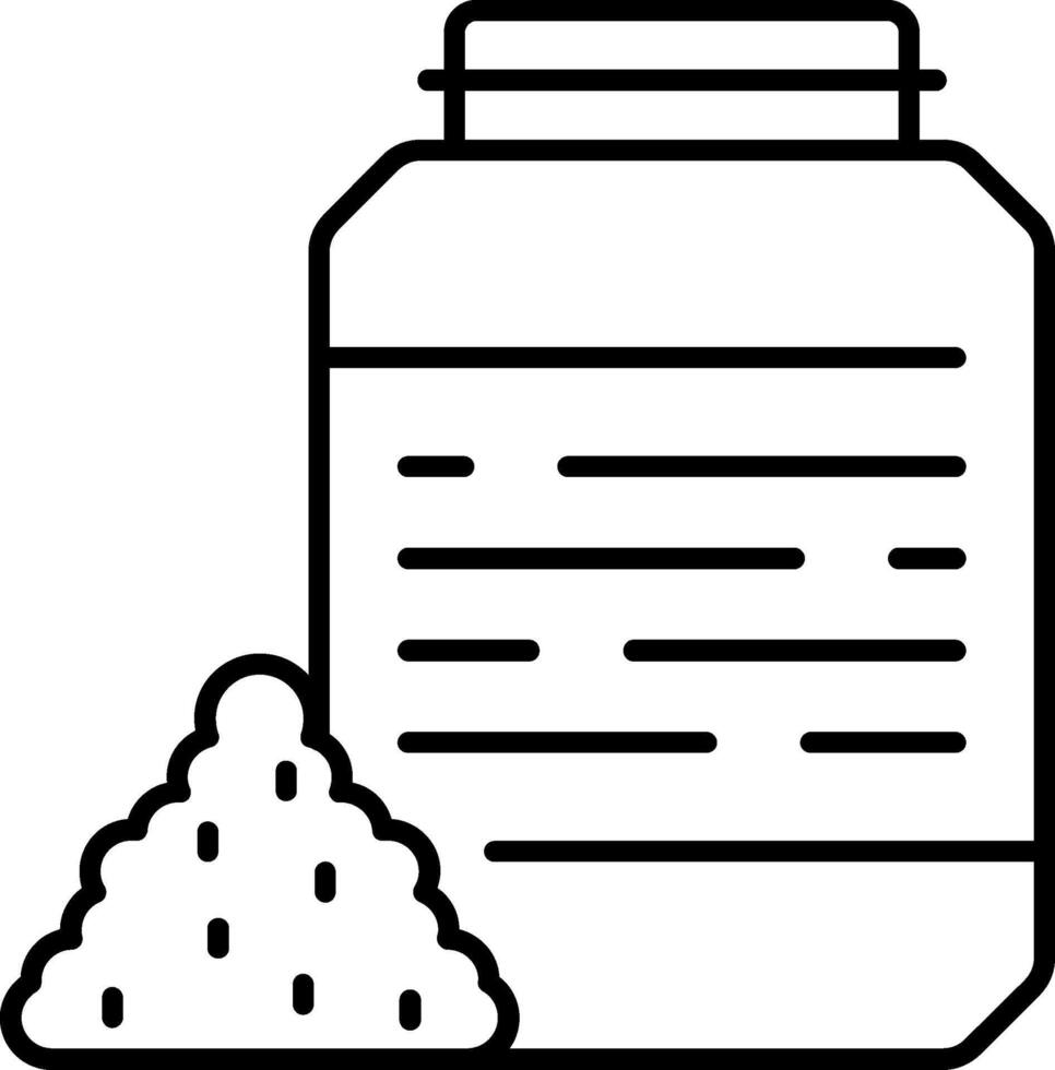 Clay Powder Line Icon vector