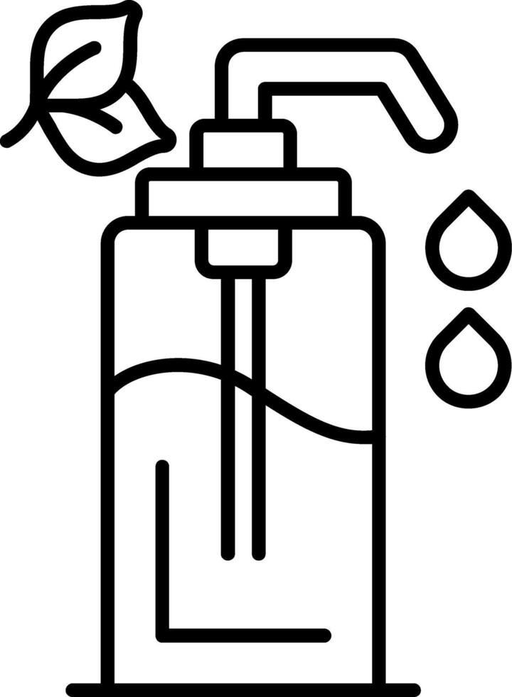Facial Oil Line Icon vector