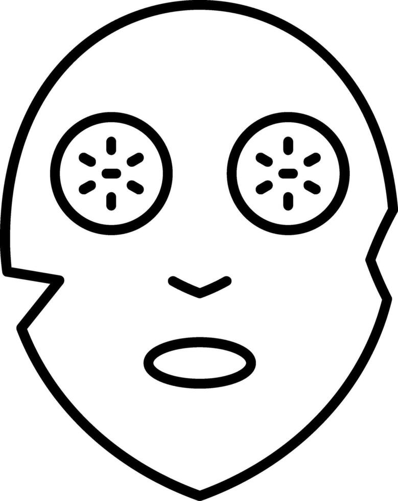 Face Mask Line Icon vector