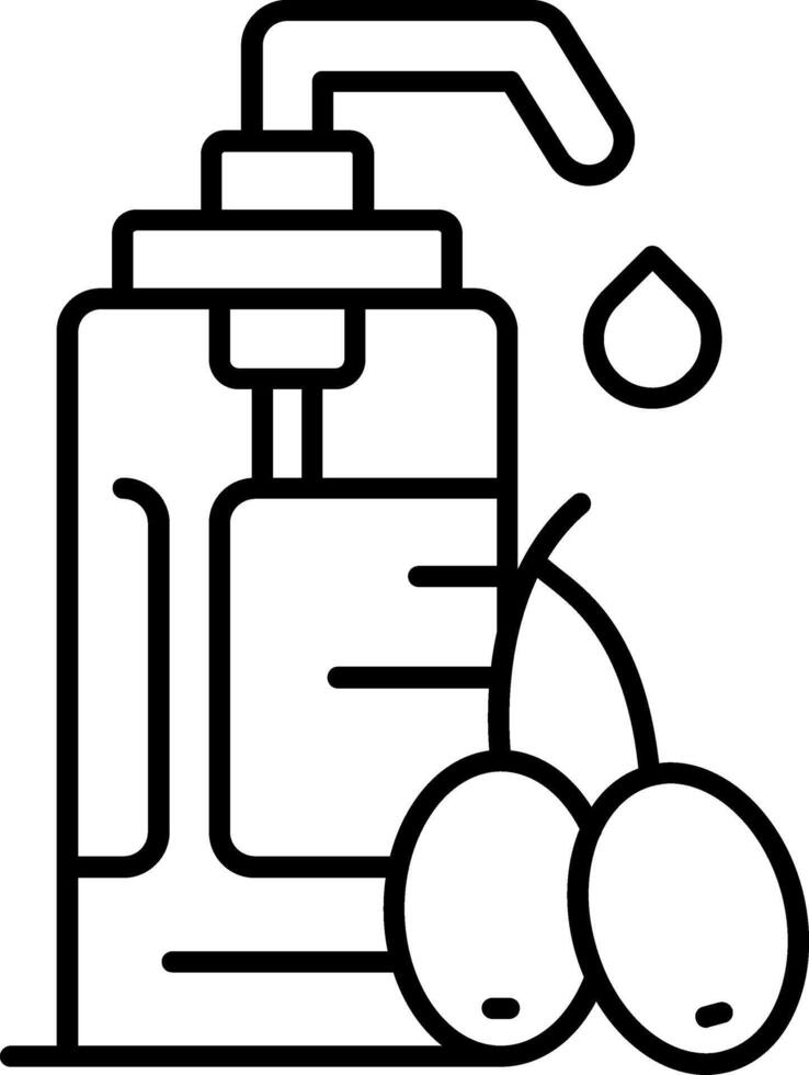 Sea Buckthorn Oil Line Icon vector