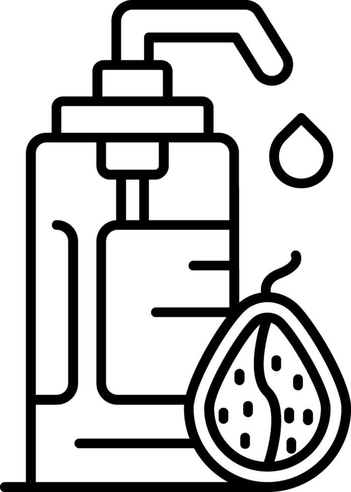 Baobab Oil Line Icon vector