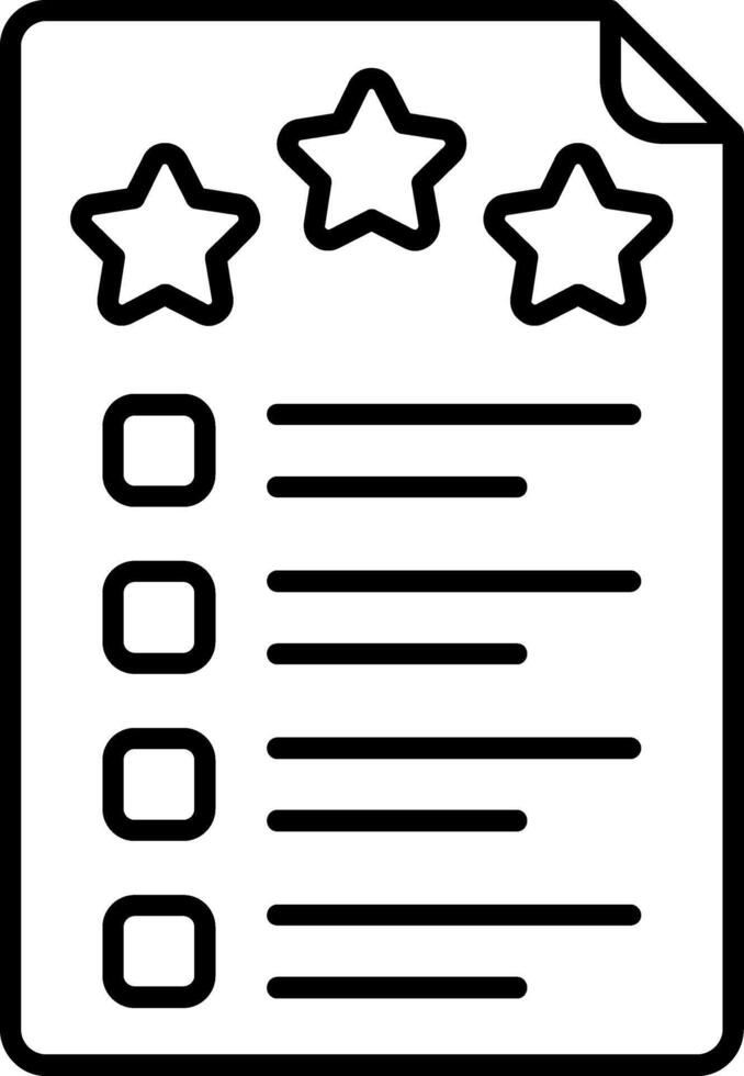 Feedback Form Line Icon vector