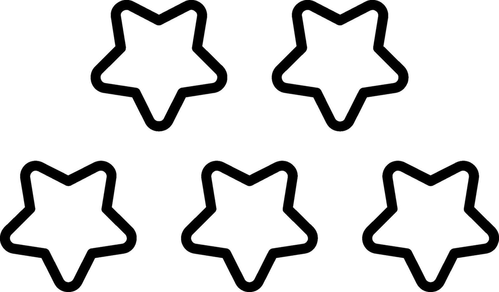 Five-Star Rating Line Icon vector