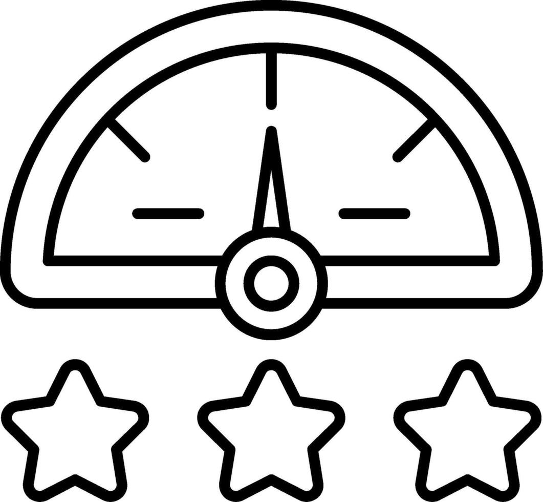 Rating Scale Line Icon vector