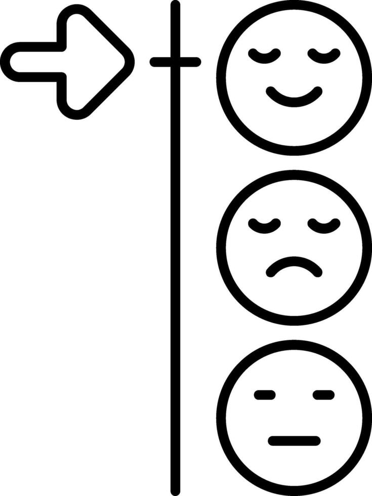 Emoji Feedback Line Icon vector