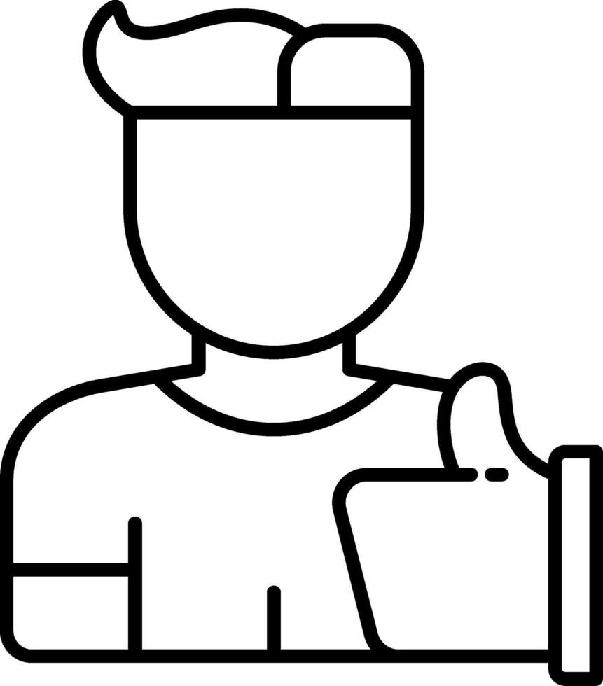 Customer Satisfaction Line Icon vector