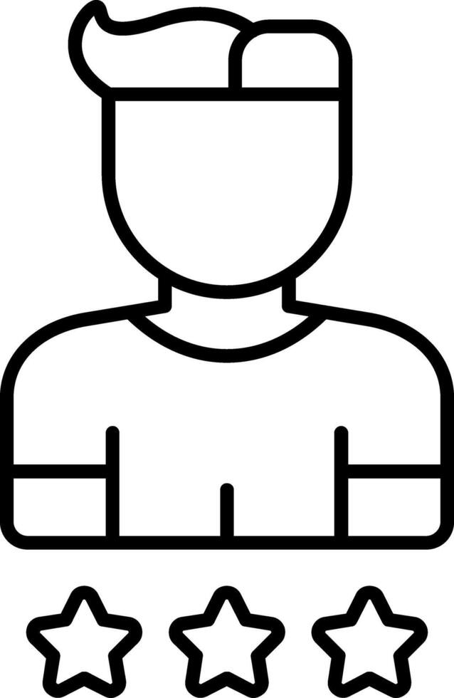 User Rating Line Icon vector