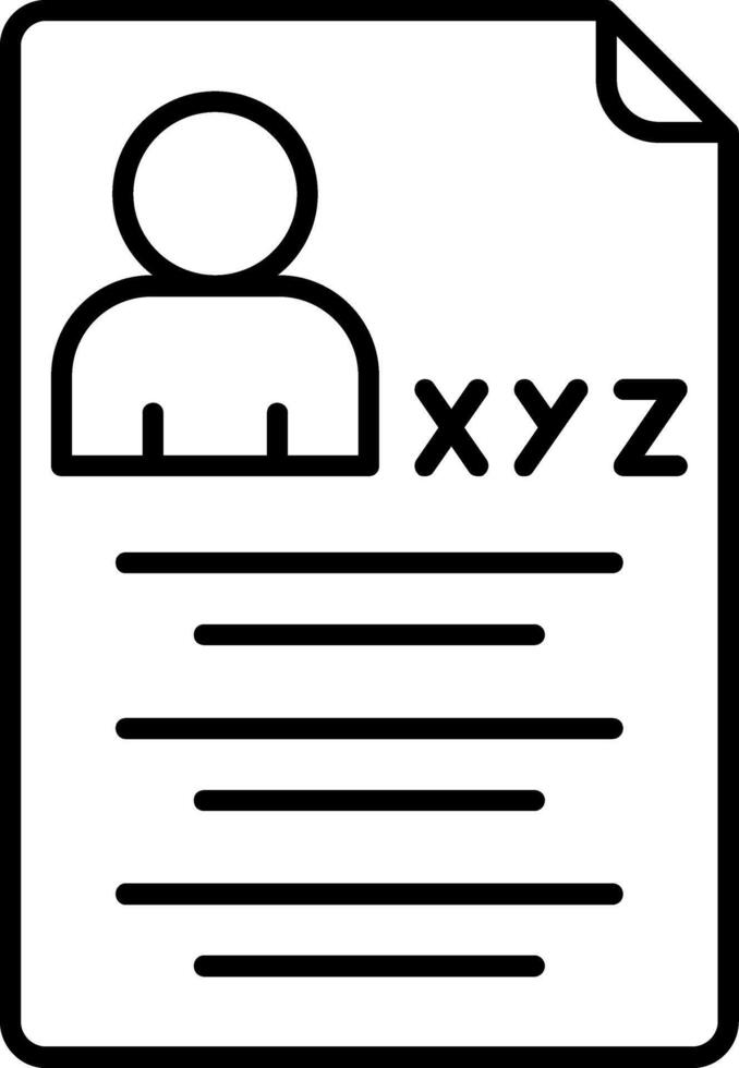 Reviewer Name Line Icon vector