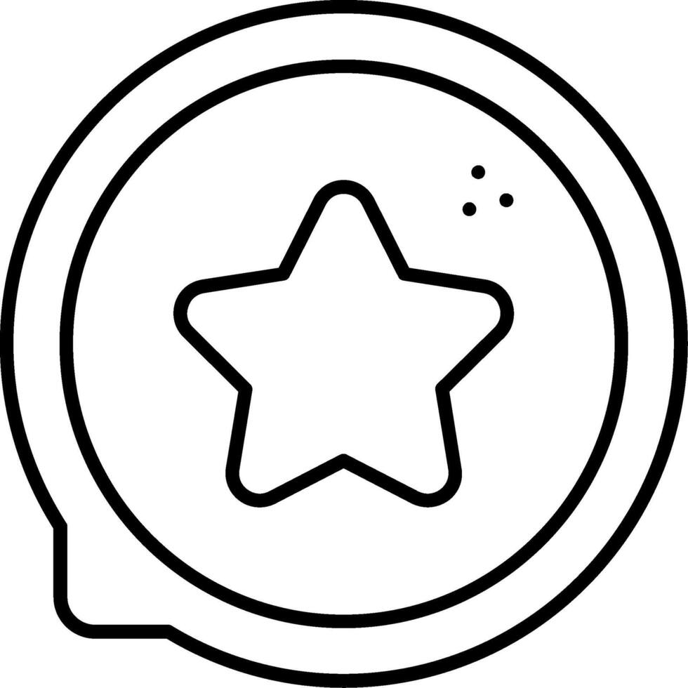 Comment Badge Line Icon vector