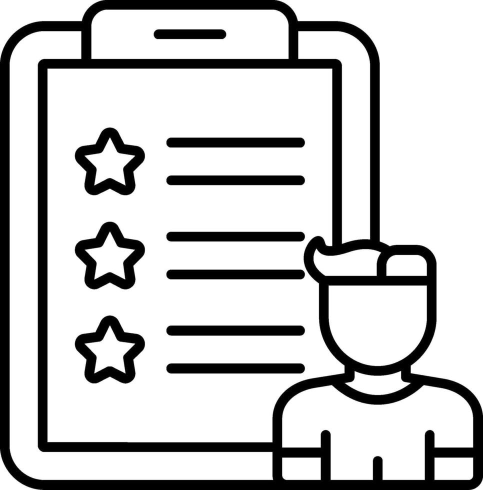 Feedback Report Line Icon vector