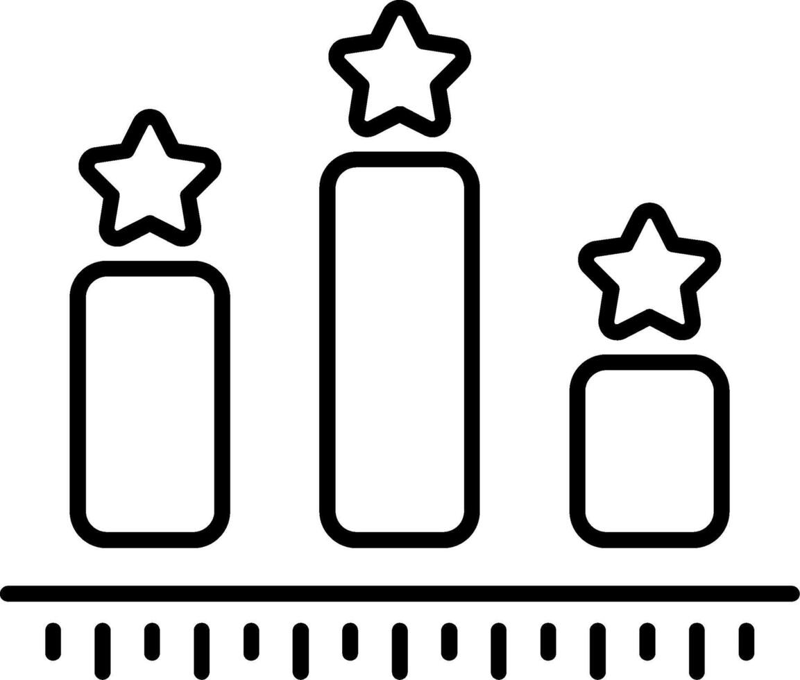 Star Ranking Line Icon vector