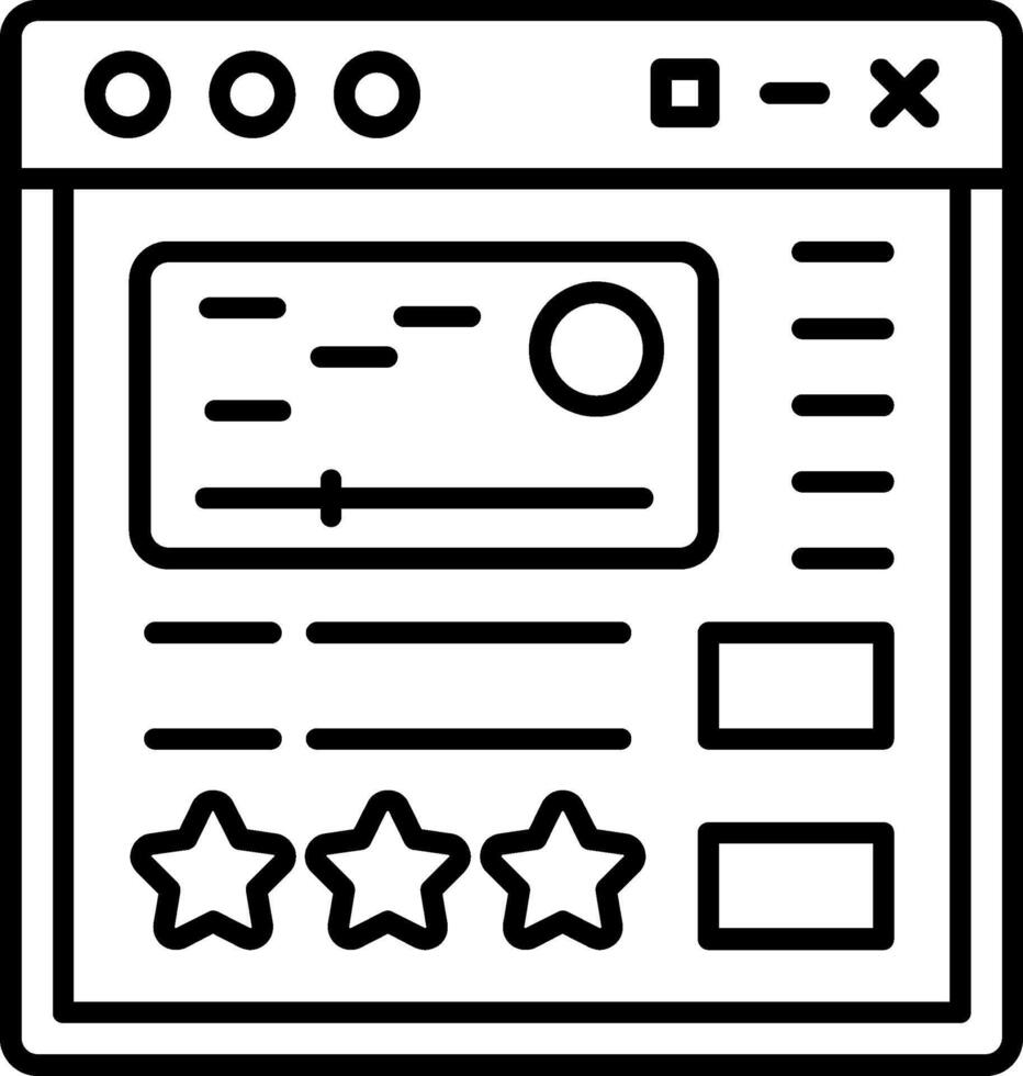 Rating Line Icon vector