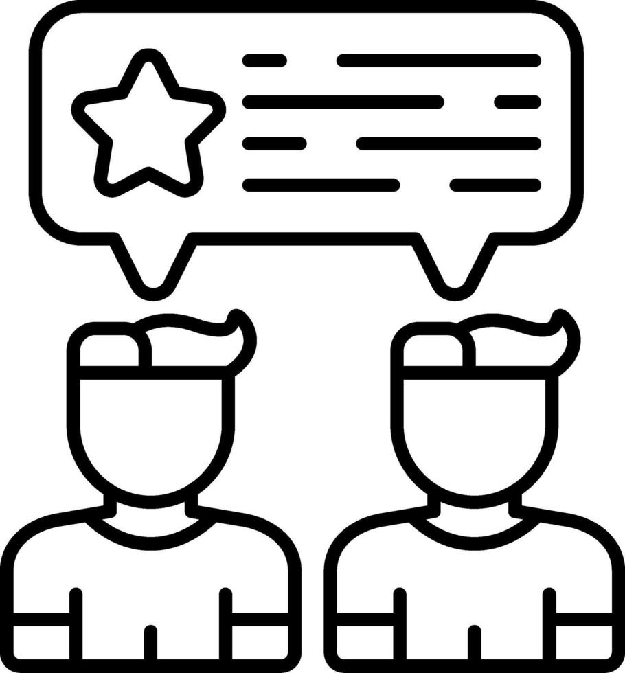 Comment Feedback Line Icon vector