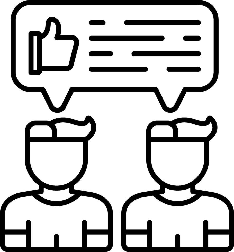 Feedback User Line Icon vector