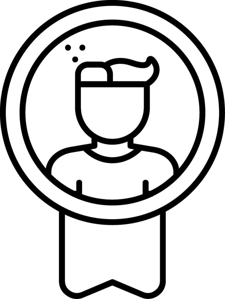 User Badge Line Icon vector