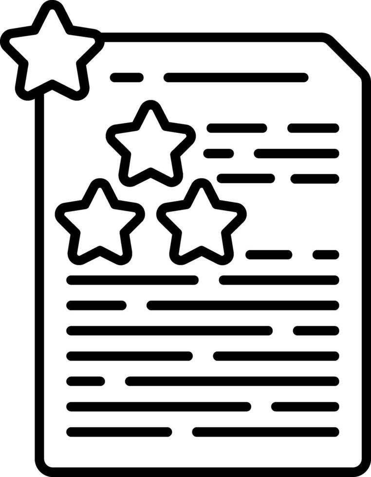 Review Form Line Icon vector